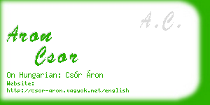 aron csor business card