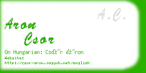 aron csor business card